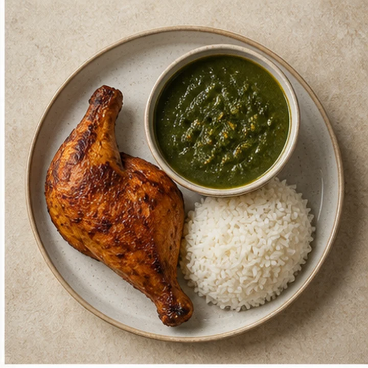Molokhia Chicken and Rice