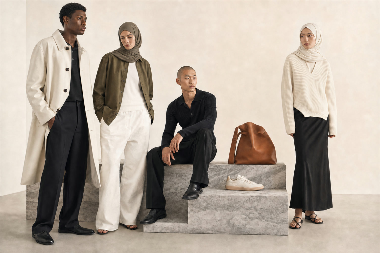 Capsule collection in a warm studio setting