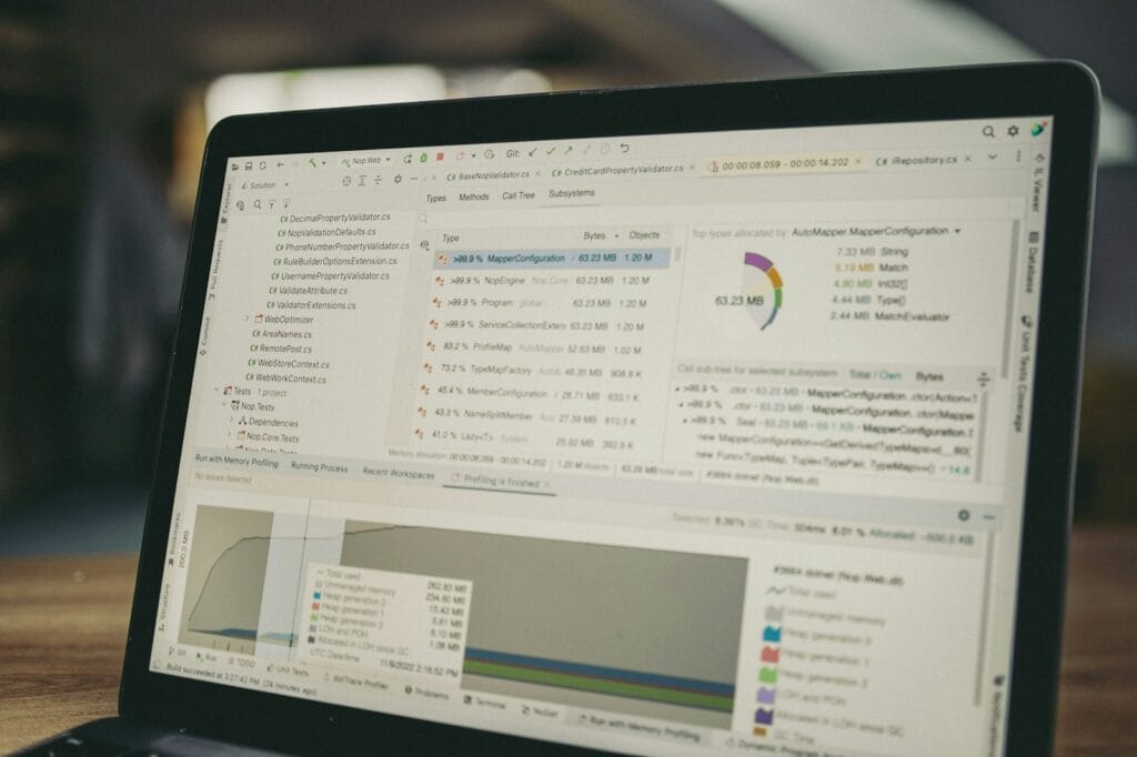 custom software development in Egypt - business software dashboard with data and analytics