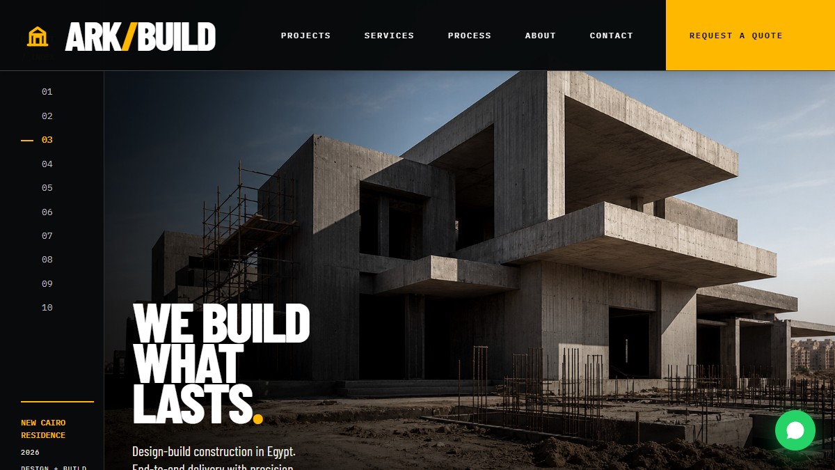 ARK / BUILD website screenshot