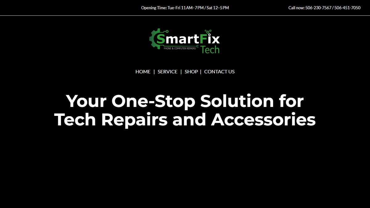 SmartFix Tech website screenshot