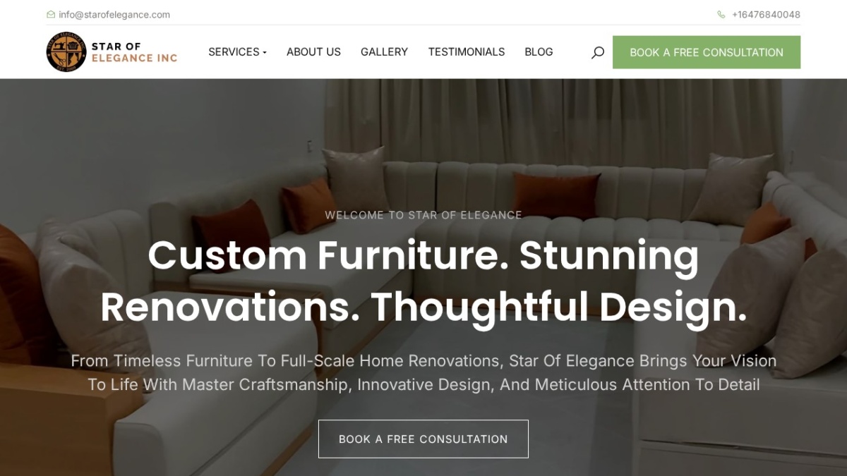 Star of Elegance website screenshot